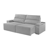 Sofá 5 Lugares Retrátil E Reclinável Martins M-180 Veludo Cinza