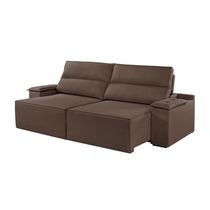 Sofá 2 Lugares Retrátil E Reclinável Martins M-180 Veludo Marrom