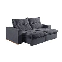 Sofá 5 Lugares Retrátil E Reclinável Martins M-177 Veludo Grafite