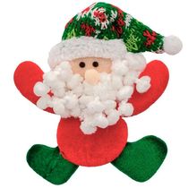 Enfeite árvore Natal Pendente Papai Noel Xadrez 1 Peça 16cm