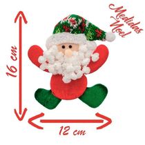 Enfeite árvore Natal Pendente Papai Noel Xadrez 1 Peça 16cm