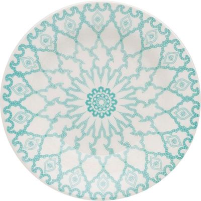 Kit 6 Pratos De Sobremesa Donna Mandala Oxford Cerâmica 19cm