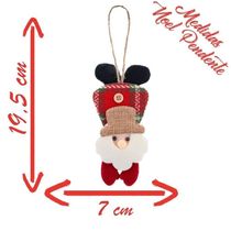 Enfeite árvore Natal Pendente Papai Noel 1 Peça 19,5cm