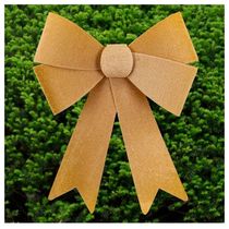 Enfeite árvore Natal Laço Dourado Veludo 27cm