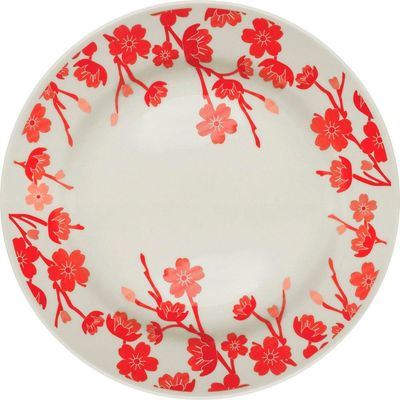 Kit 2 Pratos Rasos Donna Jardim Oriental Oxford Cerâmica 24cm