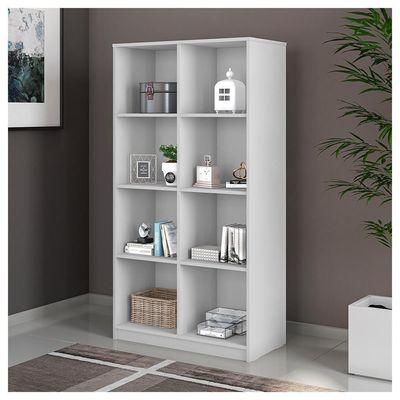 Estante Livreiro Multiuso 8 Nichos Branco Side Caemmun