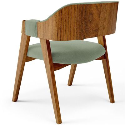 Kit 02 Cadeiras Para Sala De Jantar E Estar Living Estofada Suran L02 Bouclê Oliva - Lyam