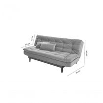 Sofá Cama Dubai 3 Lugares Império Reclinável Casal Pés Madeira Espuma Especial D33 Azul Marinho 375