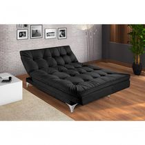 Sofá Cama Versátil 3 Lugares Império Reclinável Casal Pés De Alumínio Suede Terracota 174