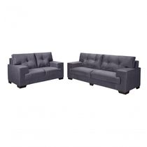 Sofá Julia Conjunto 2 E 3 Lugares Império Estofados Suede Marrom 379
