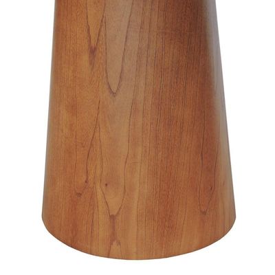 Mesa De Jantar Tampo Em Vidro Base Cone Laminado Cinamomo Amêndoa Tampo 150 Mdf Preto-vidro Preto