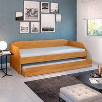 Sofá Cama Solteiro Duo Com Cama Auxiliar Em Mdf Reforçado 15mm Nature - Cor: Bege