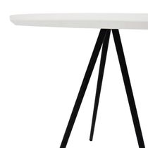 Mesa Lateral Redonda Trilegal ø420x530 Preto-branco