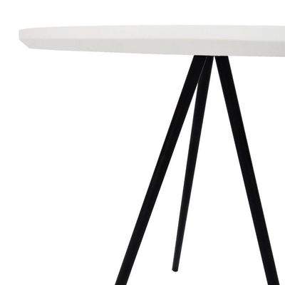Mesa Lateral Redonda Trilegal ø420x530 Preto-branco