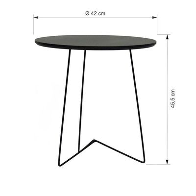 Mesa Lateral Gabi ø420x455 Preto