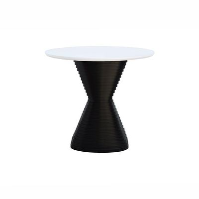 Mesa De Jantar Apollo Tampo Oval 160x90cm Preto-branco