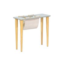 Mesa Lateral Twig 55,5x62x25cm Cinza-natural