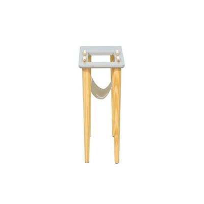 Mesa Lateral Twig 55,5x62x25cm Cinza-natural