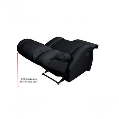 Poltrona Reclinável Imperial Zero Wall Sobrancelha Lashes Com Assento De Elevação Corano Preto 311