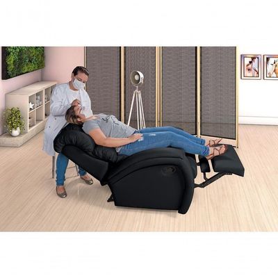 Poltrona Reclinável Imperial Zero Wall Sobrancelha Lashes Com Assento De Elevação Corano Preto 311