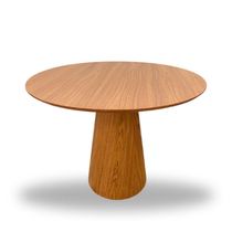 Mesa De Jantar Cone 80 Cm Base Madeira Freijó Tampo Freijó Marrom