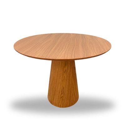 Mesa De Jantar Cone 80 Cm Base Madeira Freijó Tampo Freijó Marrom