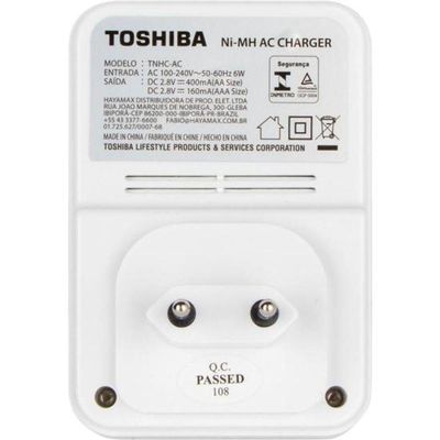 Carregador De Pilhas Tnhc-6gae4 Cb (c/4 Pilhas Aa 2600mah) Toshiba