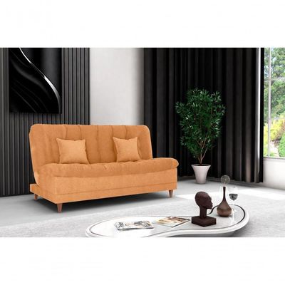 Sofá Cama Duda Boucle Mostarda Sala Premium Original 3 Lugares