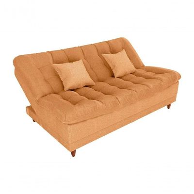 Sofá Cama Duda Boucle Mostarda Sala Premium Original 3 Lugares