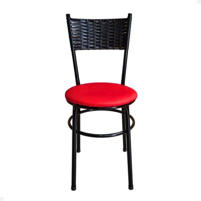 Conjunto 6 Cadeiras Pretas Para Cozinha Viena Cor:vermelho