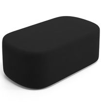 17109501072366 Puff Decorativo Orgânico Para Living Quarto 100cm Doha W01 Suede Preto - Lyam Decor