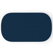 Puff Decorativo Orgânico Para Living Quarto 100cm Doha W01 Suede Azul Marinho - Lyam Decor