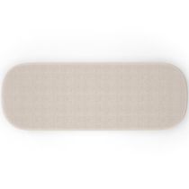 17109499811584 Puff Decorativo Orgânico Para Living Quarto 160cm Doha W01 Bouclê Creme - Lyam Decor
