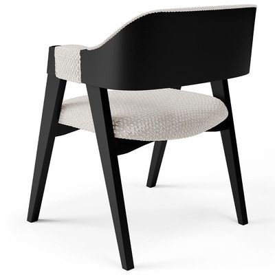 Kit 02 Cadeiras Para Sala De Jantar E Estar Living Estofada Suran L02 Preto Bouclê Cru - Lyam