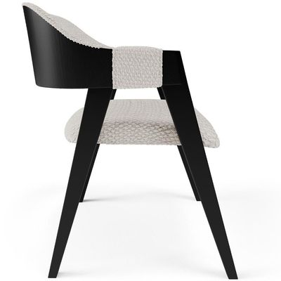 Kit 02 Cadeiras Para Sala De Jantar E Estar Living Estofada Suran L02 Preto Bouclê Cru - Lyam