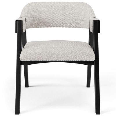 Kit 02 Cadeiras Para Sala De Jantar E Estar Living Estofada Suran L02 Preto Bouclê Cru - Lyam