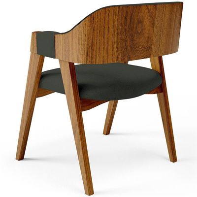 Kit 02 Cadeiras Para Sala De Jantar E Estar Living Estofada Suran L02 Linho Verde Musgo - Lyam