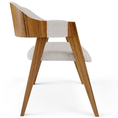 Kit 02 Cadeiras Para Sala De Jantar E Estar Living Estofada Suran L02 Bouclê Cru - Lyam