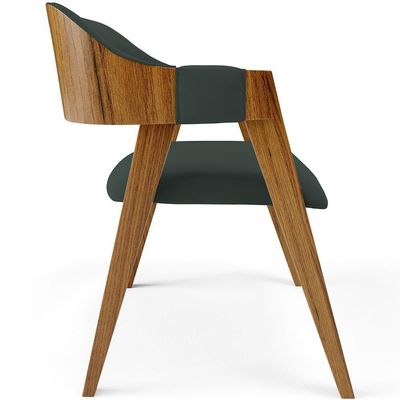 Kit 02 Cadeiras Para Sala De Jantar E Estar Living Estofada Suran L02 Suede Verde Musgo - Lyam