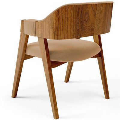 Kit 02 Cadeiras Para Sala De Jantar E Estar Living Estofada Suran L02 Bouclê Mostarda - Lyam