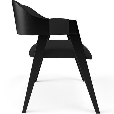 Kit 2 Cadeiras Sala De Jantar Estar Living Estofada Suran L02 Preto Suede Preto - Lyam Decor