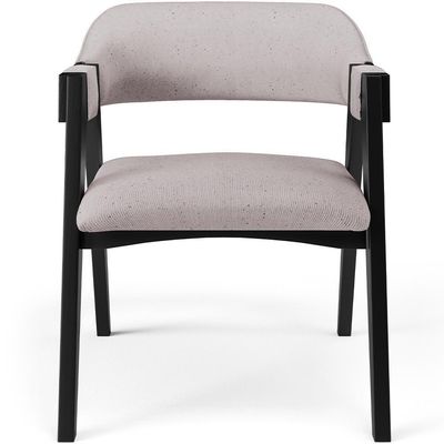 Kit 4 Cadeiras Sala De Jantar Estar Living Estofada Suran L02 Preto Linho Bege - Lyam Decor