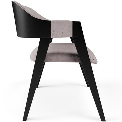 Kit 4 Cadeiras Sala De Jantar Estar Living Estofada Suran L02 Preto Linho Bege - Lyam Decor