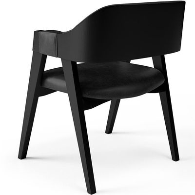 Kit 2 Cadeiras Sala De Jantar Estar Living Estofada Suran L02 Preto Couríssimo Preto - Lyam Decor