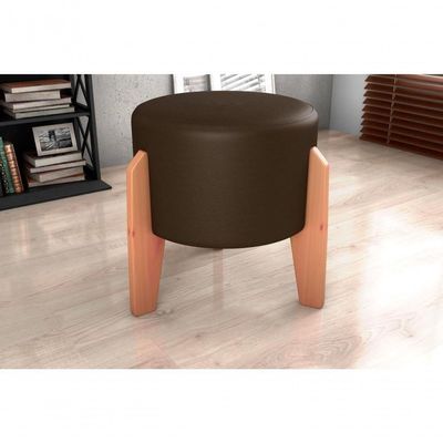 Puff Decorativo Descanso Luxo Orginal Premium Sintetico Marrom Matrix