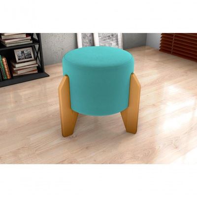 Puff Decorativo Descanso Luxo Orginal Premium Veludo Verde Menta