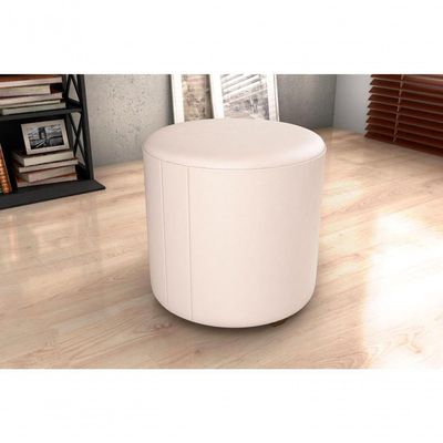 Puff Decorativo Sala Descando Copenhage Premium Sintetico Bege Matrix
