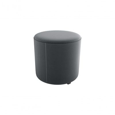 Puff Decorativo Sala Descando Copenhage Premium Veludo Cinza Matrix