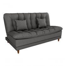 Sofá Cama Duda Linho Linho Chumbo Matrix Sala Premium Original Linho 3 Lugares
