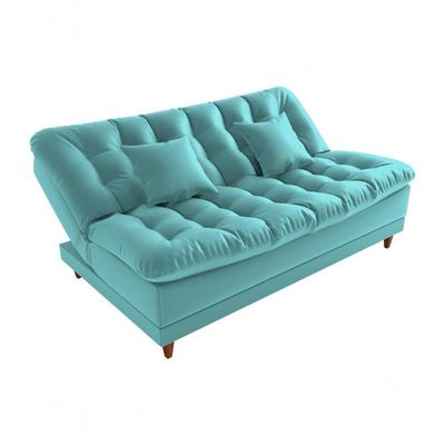 Sofá Cama Duda Veludo Verde Menta Sala Premium Original 3 Lugares